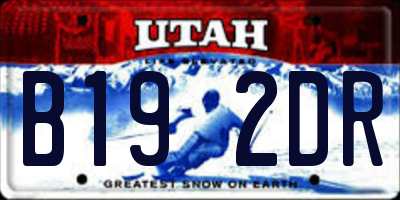 UT license plate B192DR