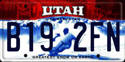 UT license plate B192FN