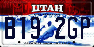 UT license plate B192GP