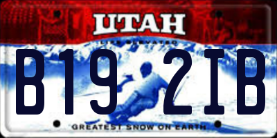 UT license plate B192IB
