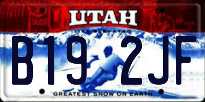 UT license plate B192JF