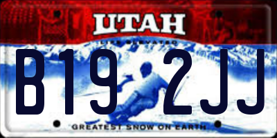 UT license plate B192JJ