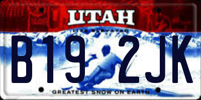 UT license plate B192JK