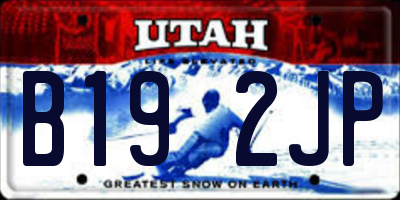 UT license plate B192JP