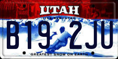 UT license plate B192JU