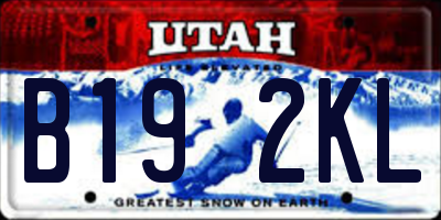 UT license plate B192KL