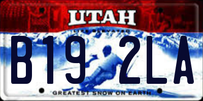 UT license plate B192LA