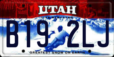 UT license plate B192LJ