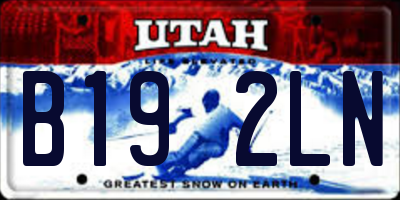 UT license plate B192LN