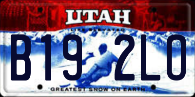 UT license plate B192LO