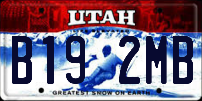 UT license plate B192MB