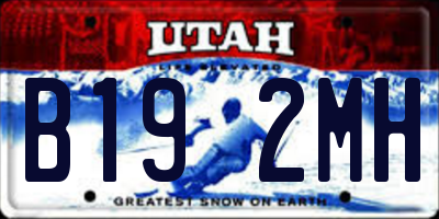 UT license plate B192MH