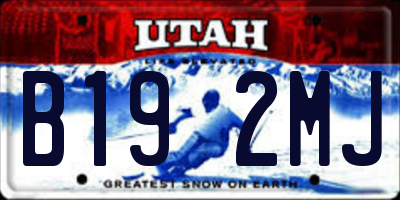 UT license plate B192MJ