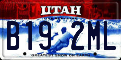 UT license plate B192ML
