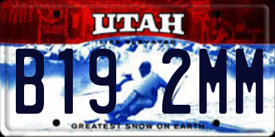 UT license plate B192MM