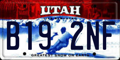 UT license plate B192NF