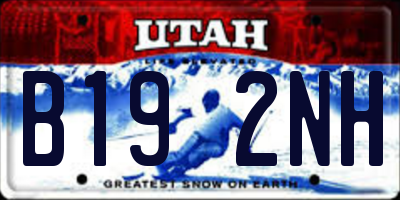 UT license plate B192NH