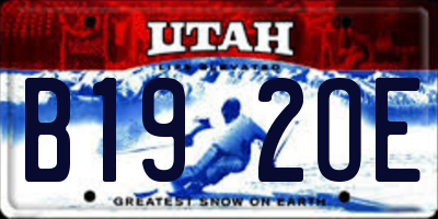 UT license plate B192OE