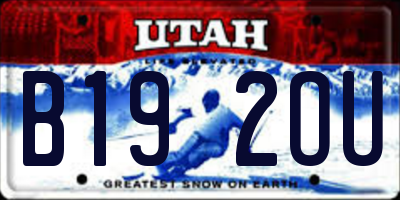 UT license plate B192OU