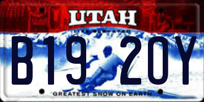 UT license plate B192OY