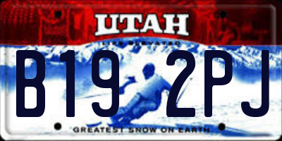 UT license plate B192PJ