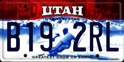 UT license plate B192RL