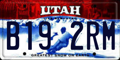 UT license plate B192RM