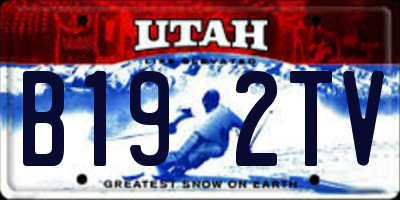 UT license plate B192TV
