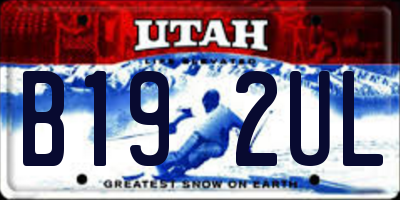 UT license plate B192UL