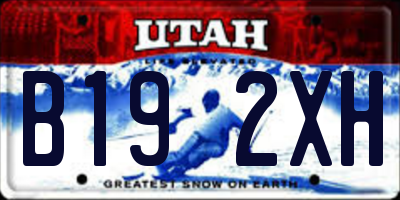 UT license plate B192XH