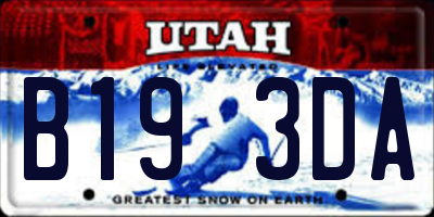 UT license plate B193DA
