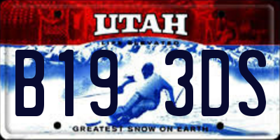 UT license plate B193DS
