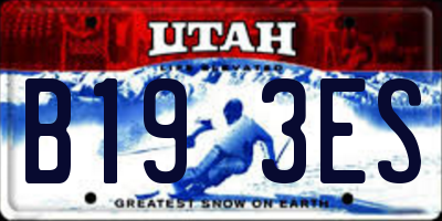 UT license plate B193ES