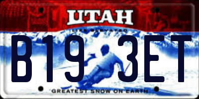 UT license plate B193ET