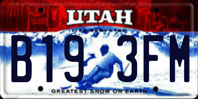 UT license plate B193FM