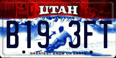UT license plate B193FT