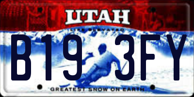 UT license plate B193FY