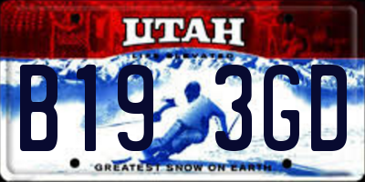 UT license plate B193GD