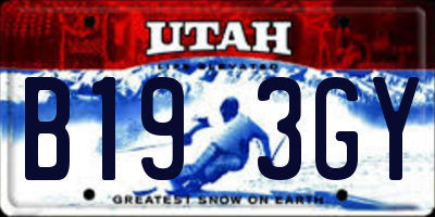 UT license plate B193GY