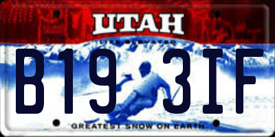 UT license plate B193IF