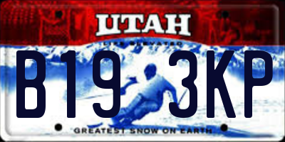 UT license plate B193KP