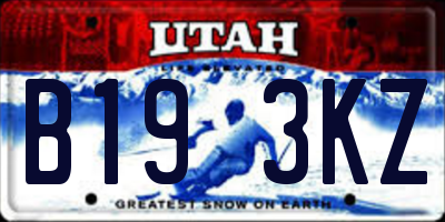 UT license plate B193KZ
