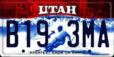 UT license plate B193MA