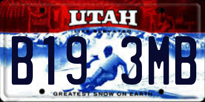 UT license plate B193MB