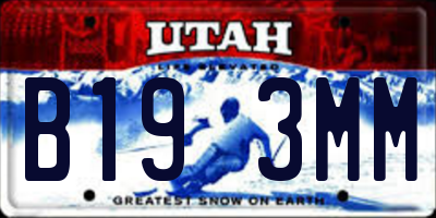 UT license plate B193MM