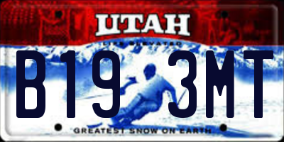 UT license plate B193MT