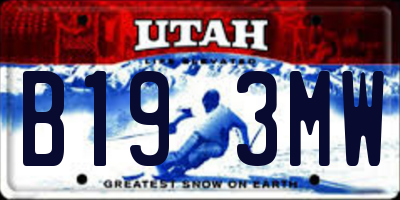 UT license plate B193MW