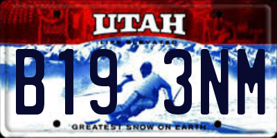 UT license plate B193NM