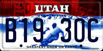 UT license plate B193OC
