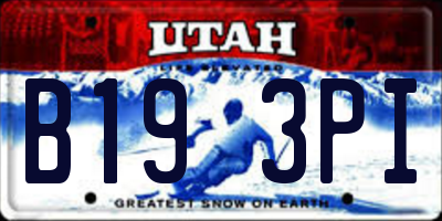 UT license plate B193PI